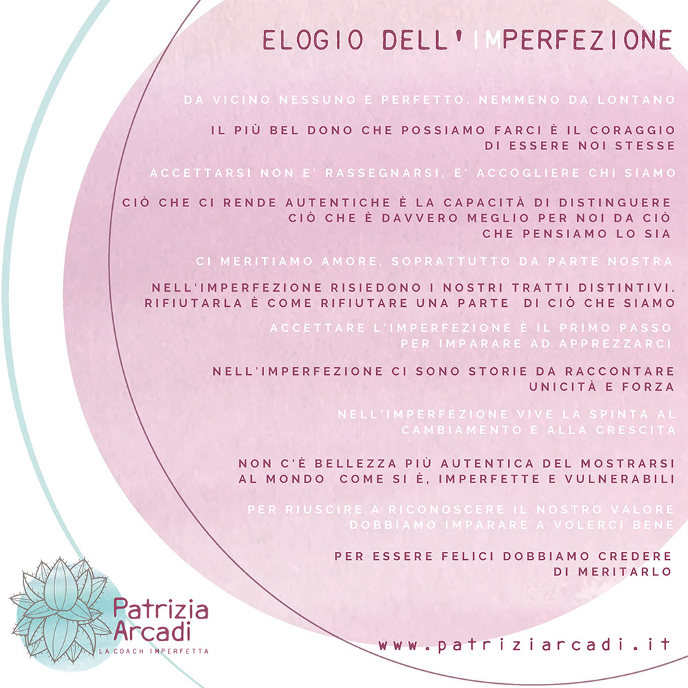Patrizia Arcadi - La Coach Imperfetta - In Regalo - Manifesto